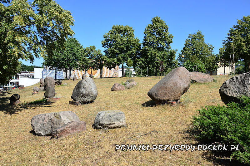 kolekcja pomnikowych narzutniaków przy ul. Szafrana w Zielonej Górze