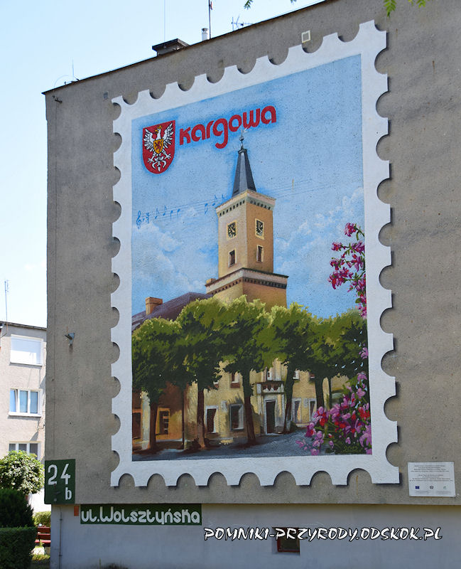 Kargowa - mural na bloku mieszkalnym