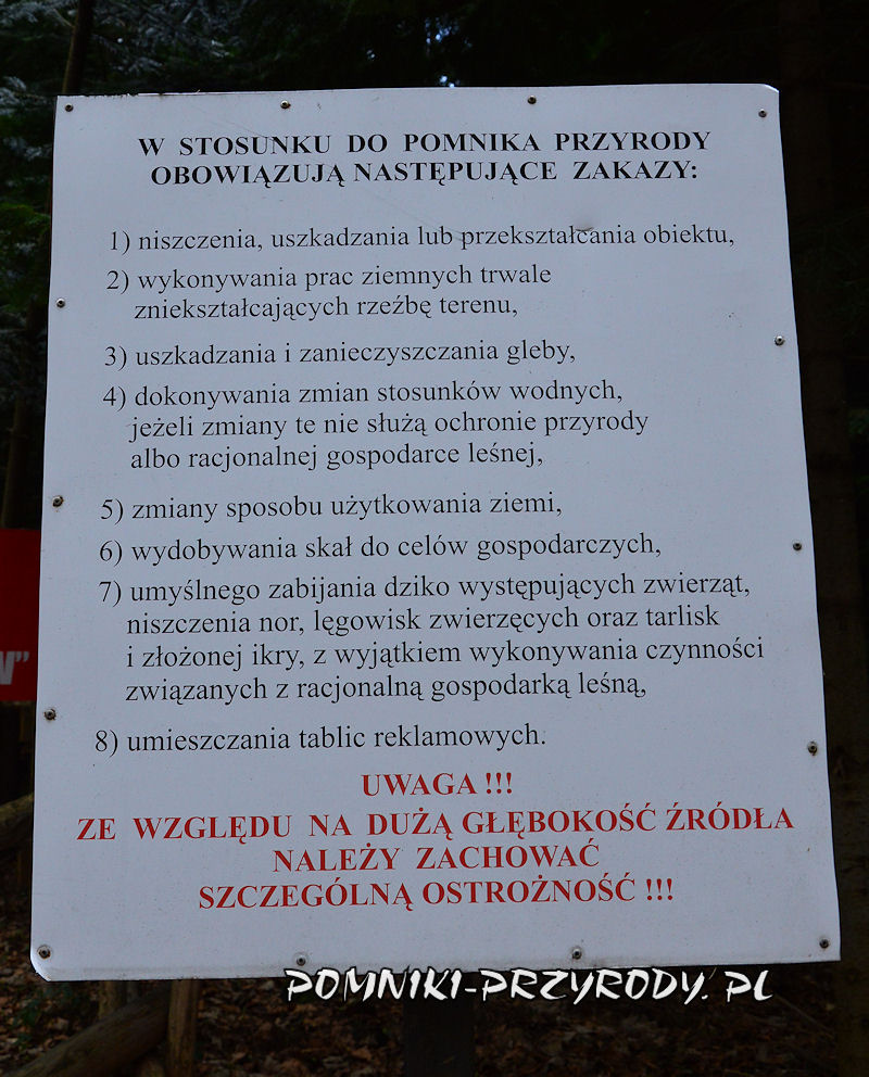 zakazy dotyczące źródła Mieczysław